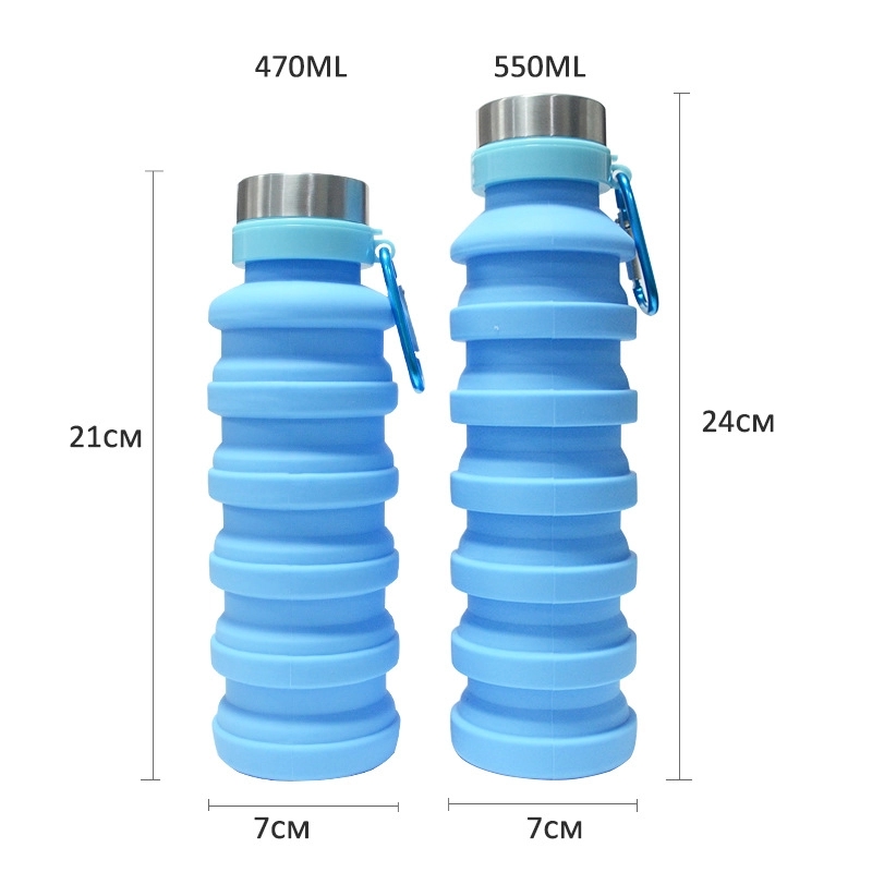 Collapsible Water Bottle,Reuseable BPA Free Silicone Jug 5