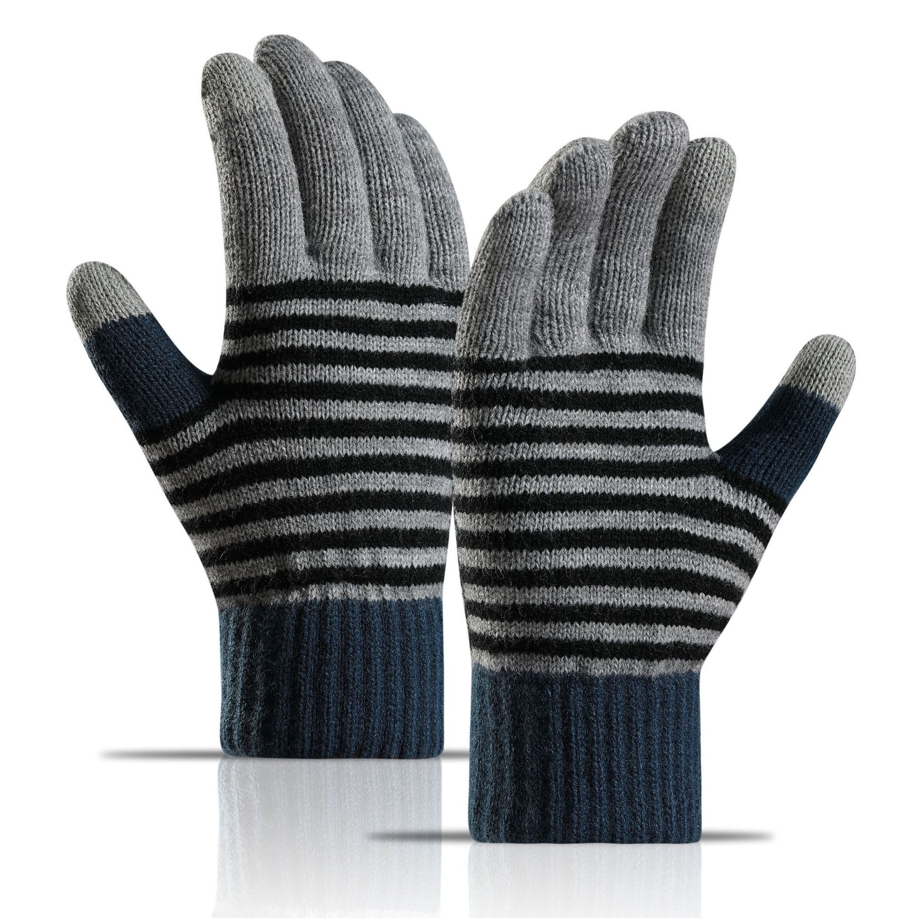 Outdoor Cycling Warm Striped Gloves 3