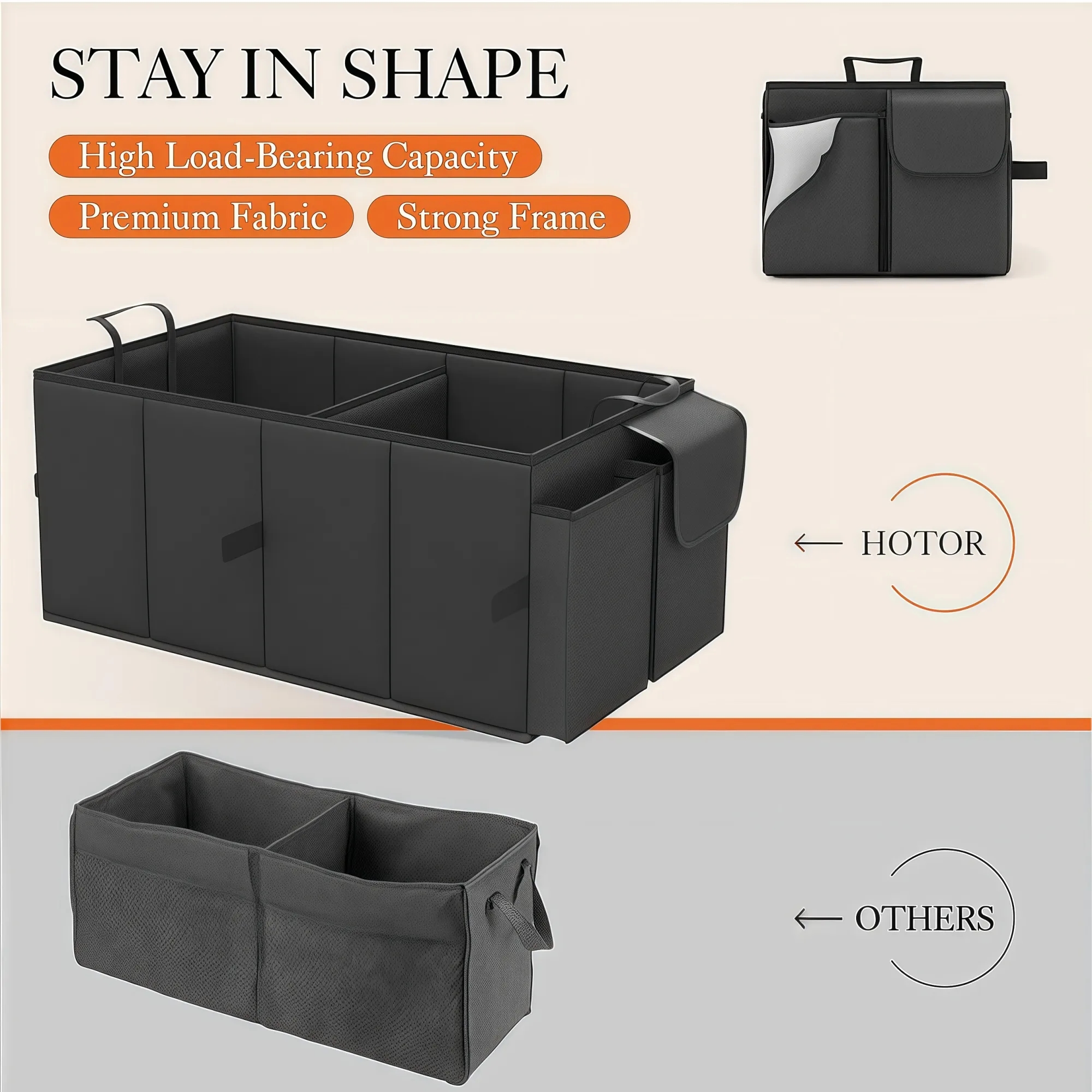 Large Capacity Foldable Car Trunk Organizer 3