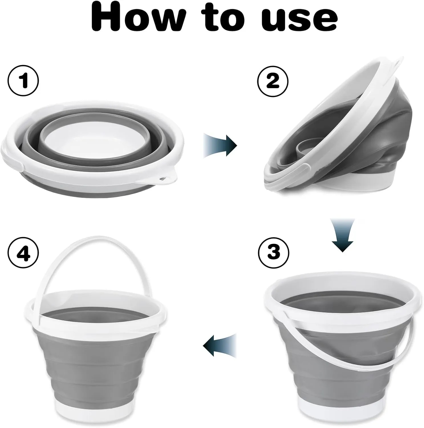 Collapsible Water Bucket Pail 6