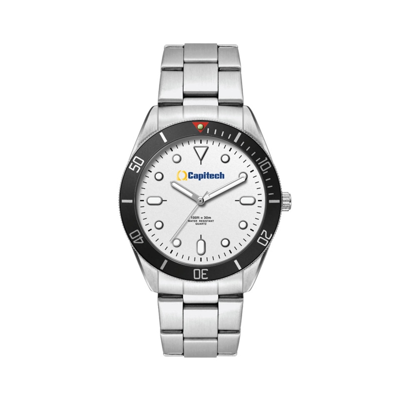 42MM, SILVER METAL CASE, BK BEZEL, 3-HAND MVT