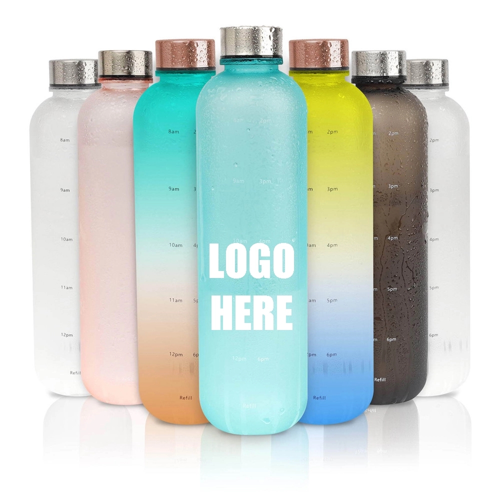 Custom 32 oz Tritan Material Water Bottle with Time Marker 6