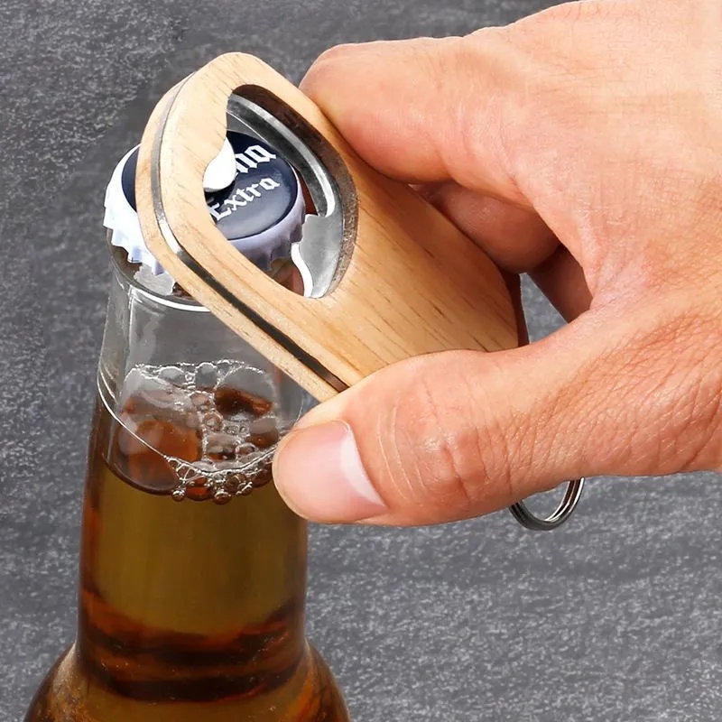 Customized solid wood beer opener 2