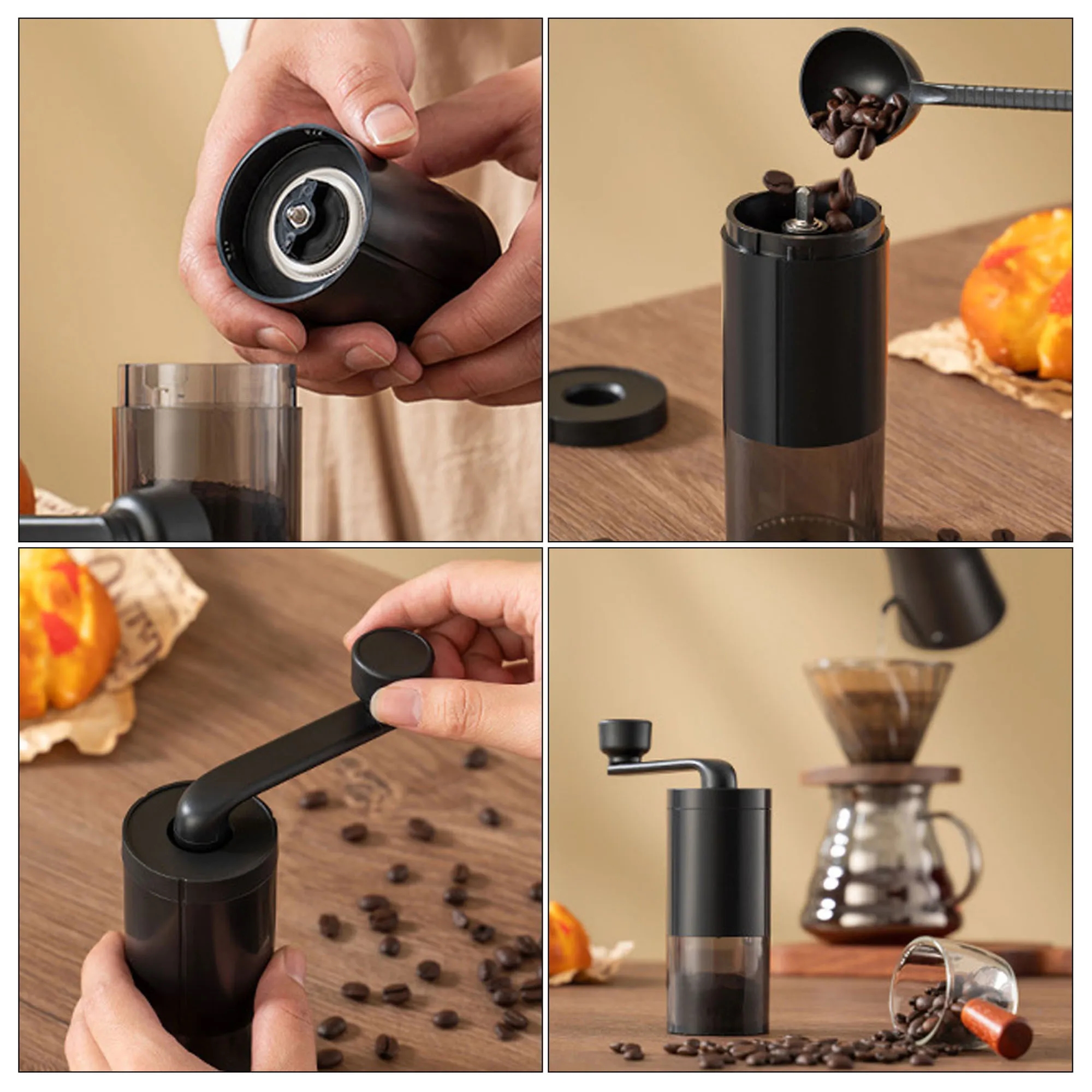 Portable Hand Cranked Coffee Grinder Machine 4