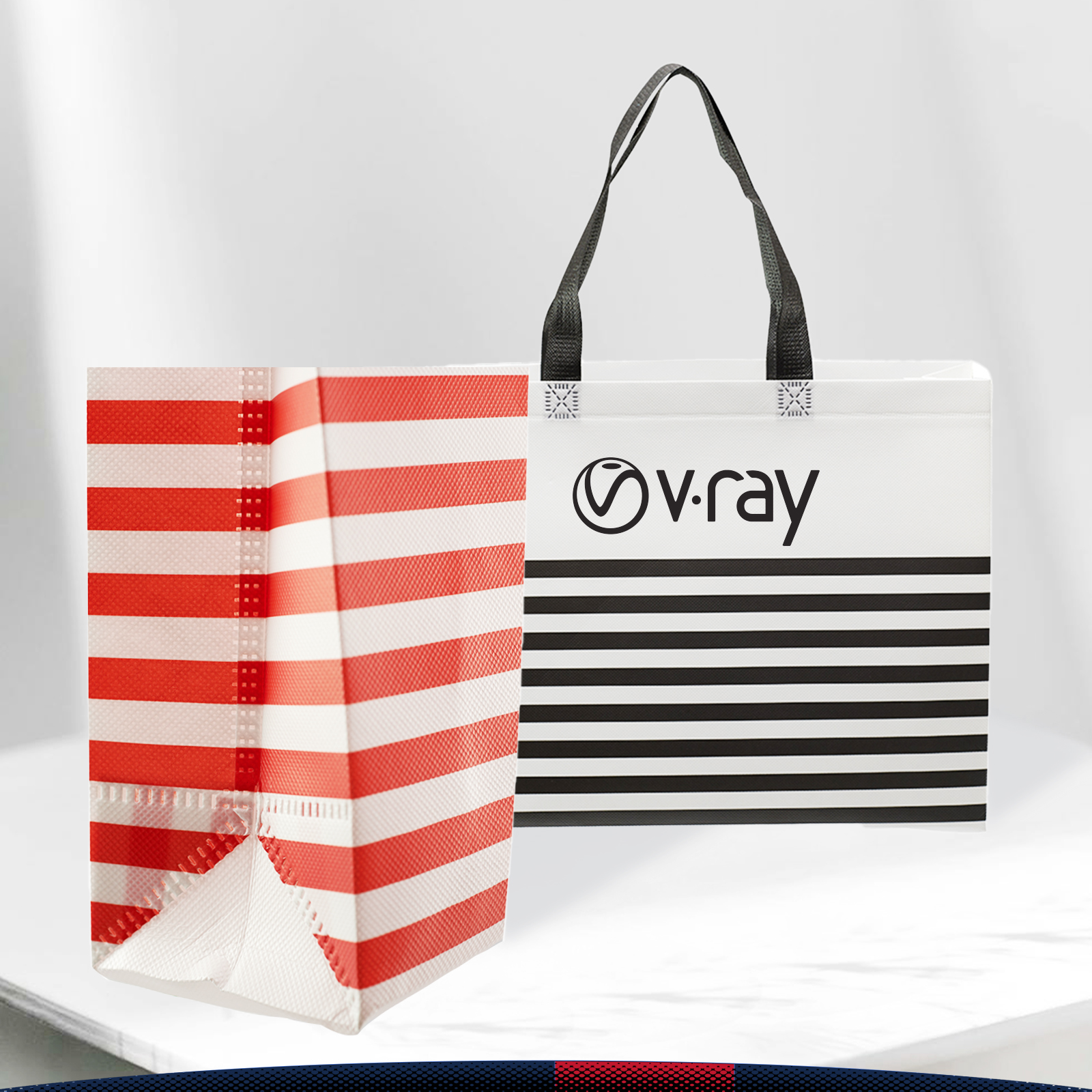 Apanda Striped Tote Bag 4