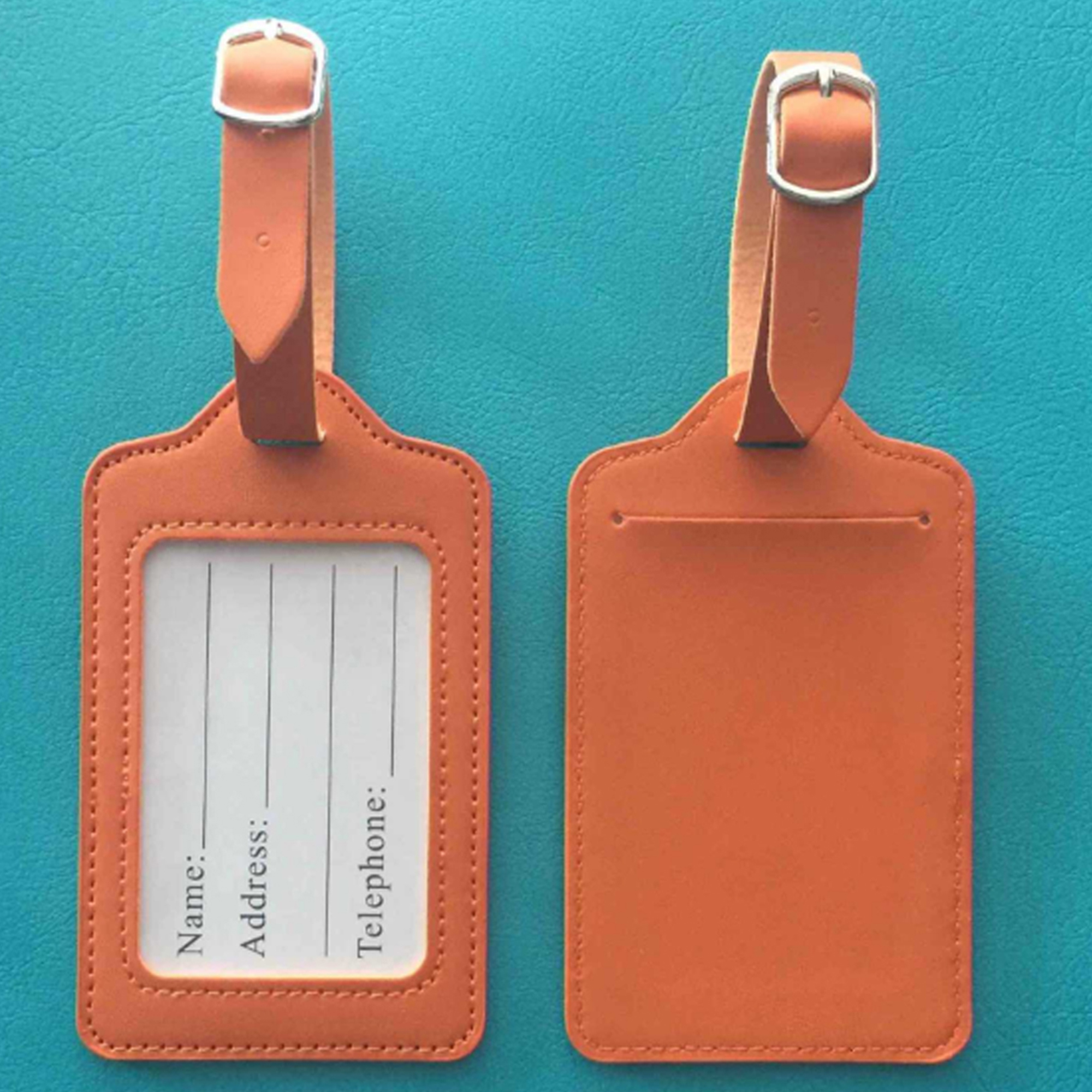 Custom Leather Luggage Tag 2