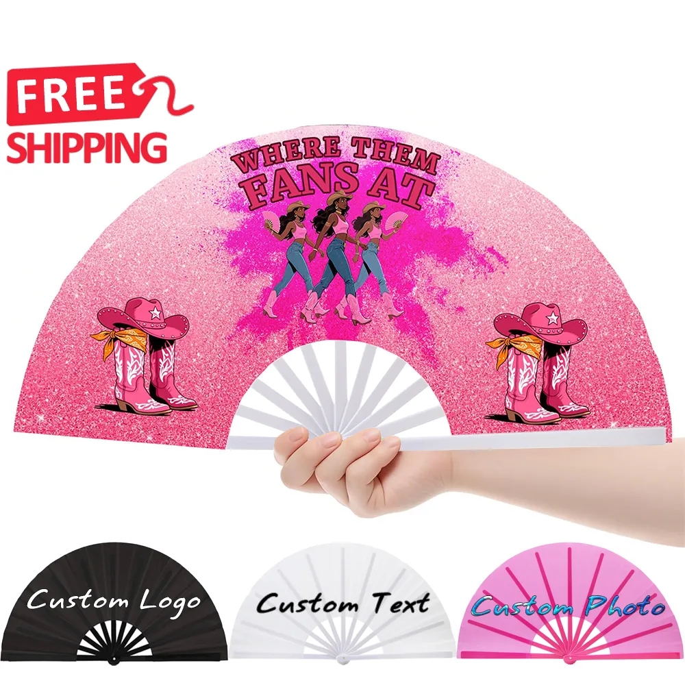 Clack Boots on the Ground Hand Fan for Line Dancing Folding 2