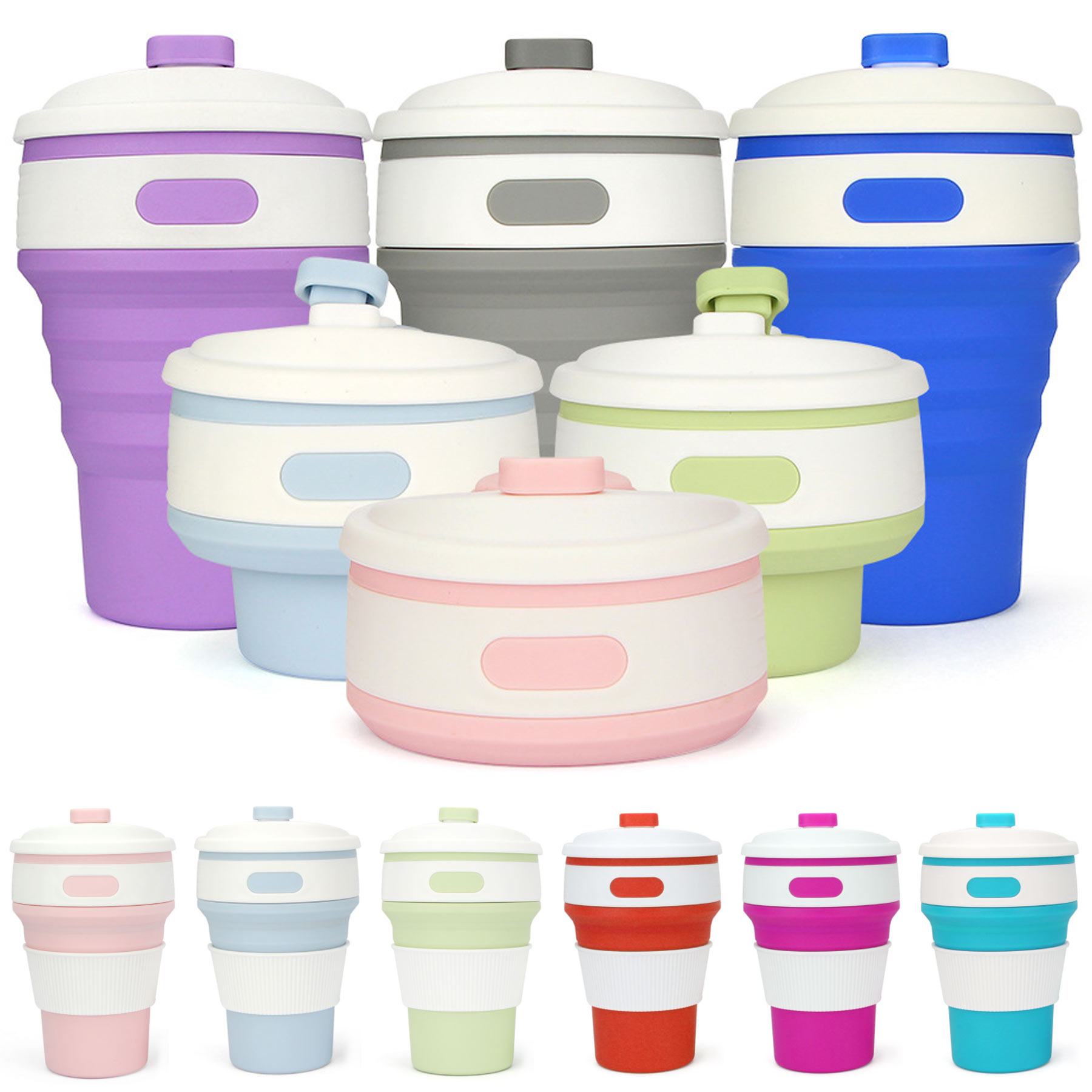 350ml Collapsible Silicone Coffee Water Cups 1