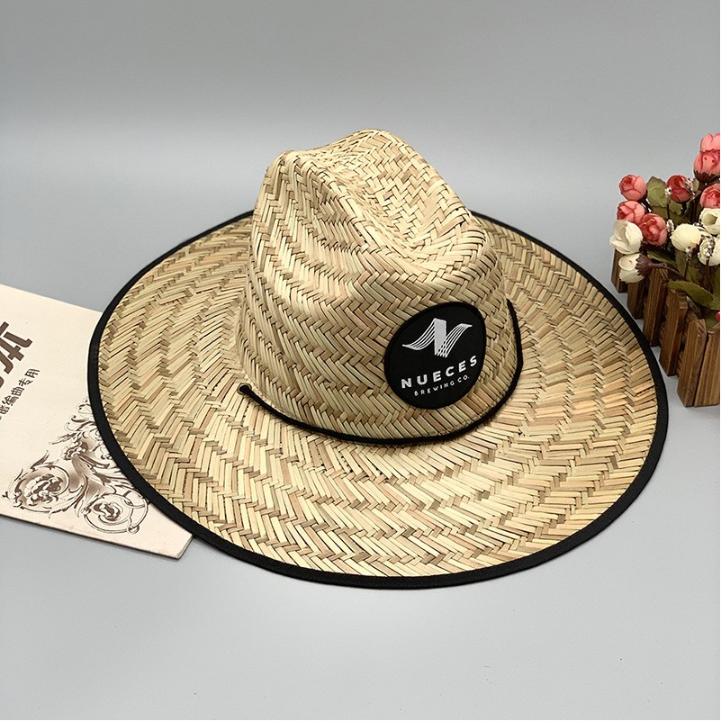 Straw Hat With Custom Patch
