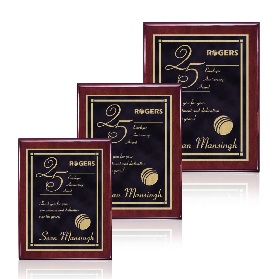 Oakleigh/Contempo Plaque - Rosewood/Black