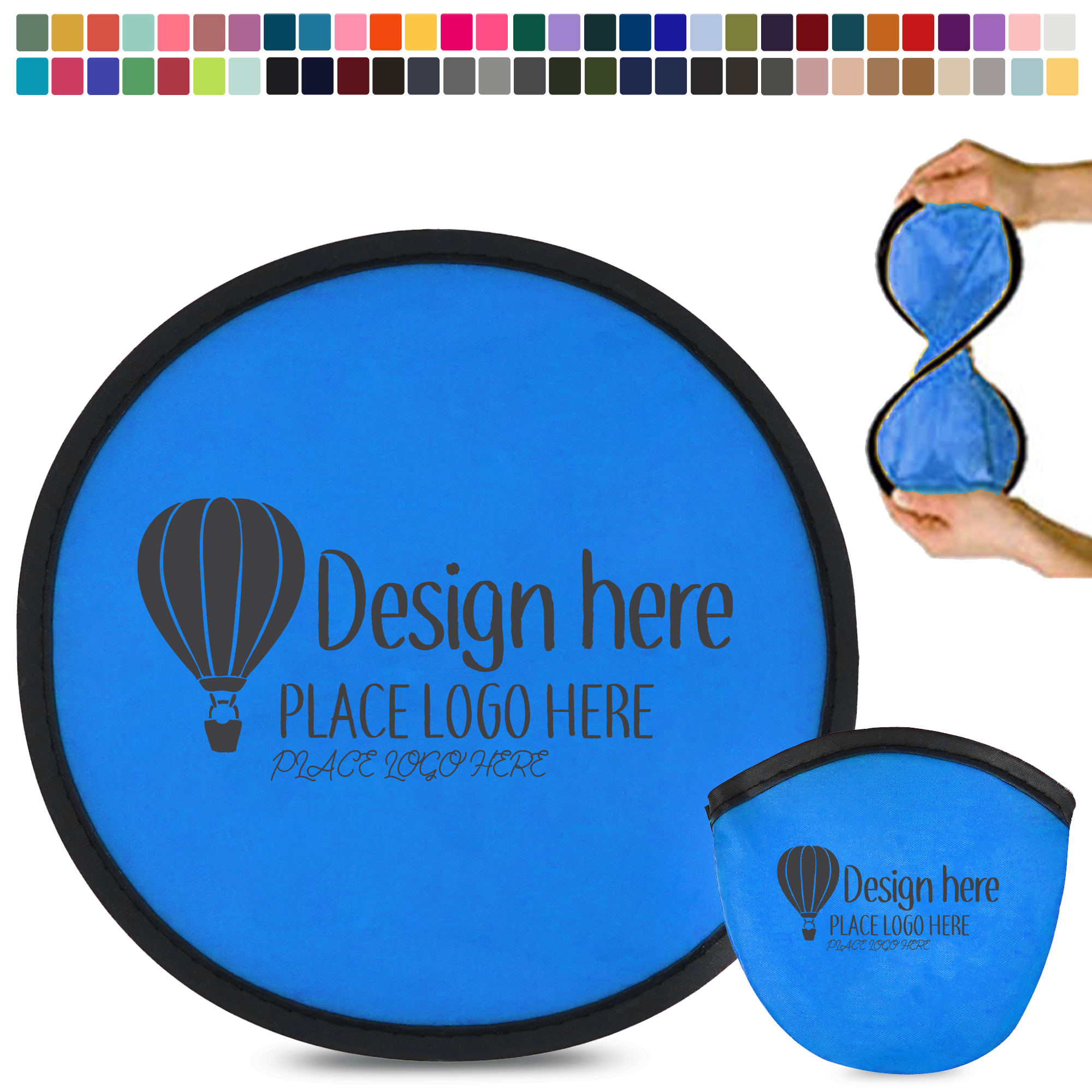 Foldable Round Flying Discs Fan With Storage Bag 2