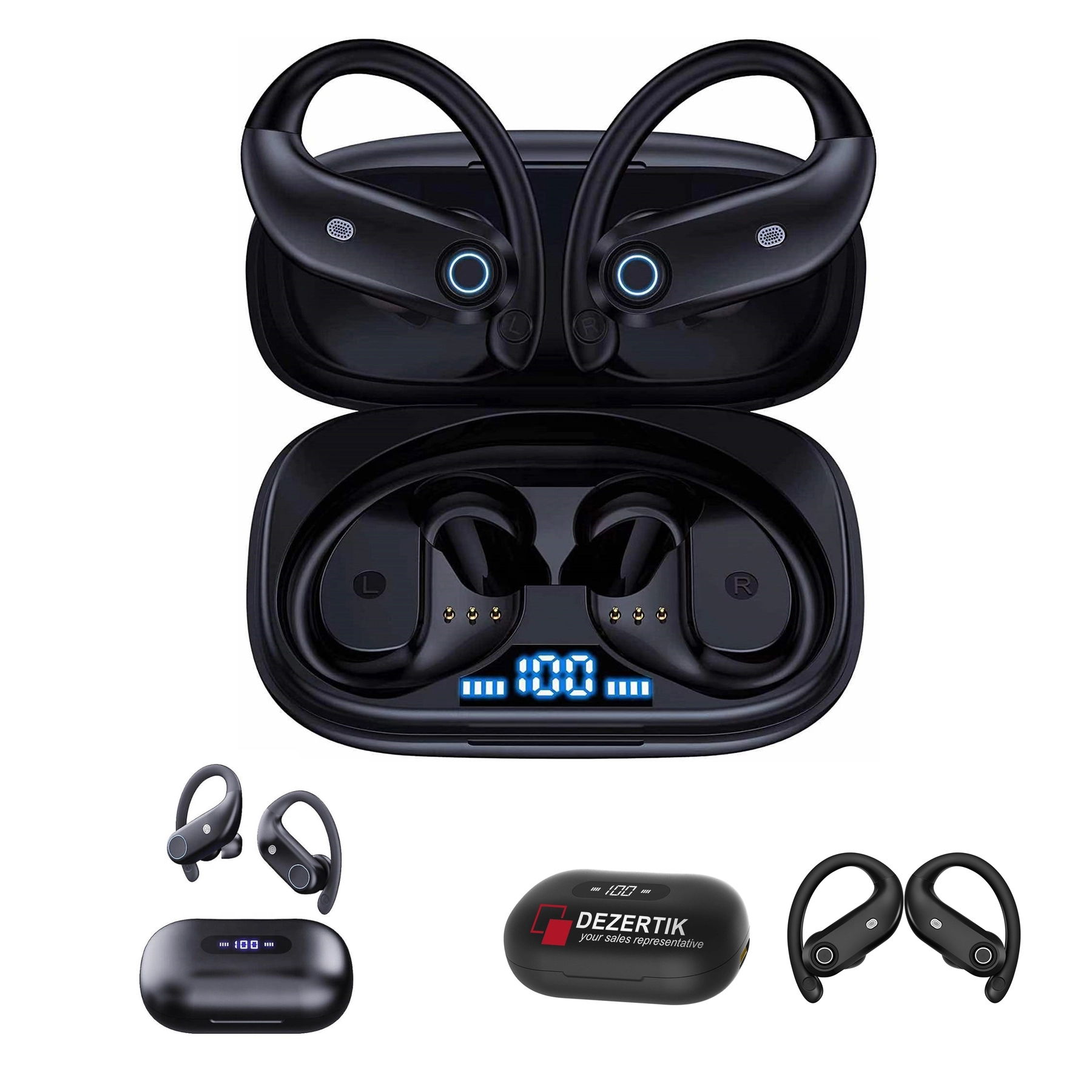 Luxurious Bluetooth Earbuds W/ Led Power Display 3