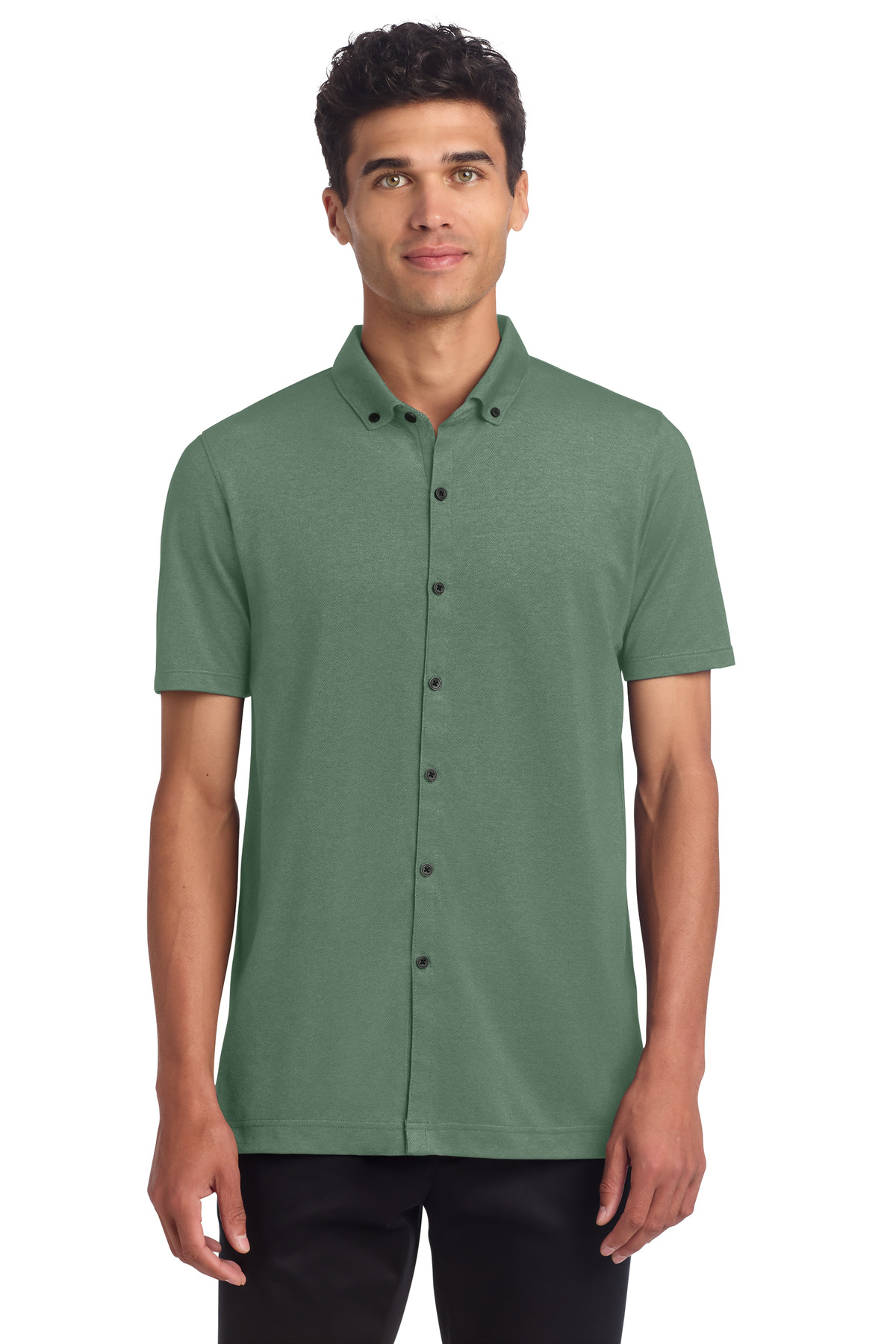 Mercer+Mettle Stretch Pique Full-Button Polo MM1006 62