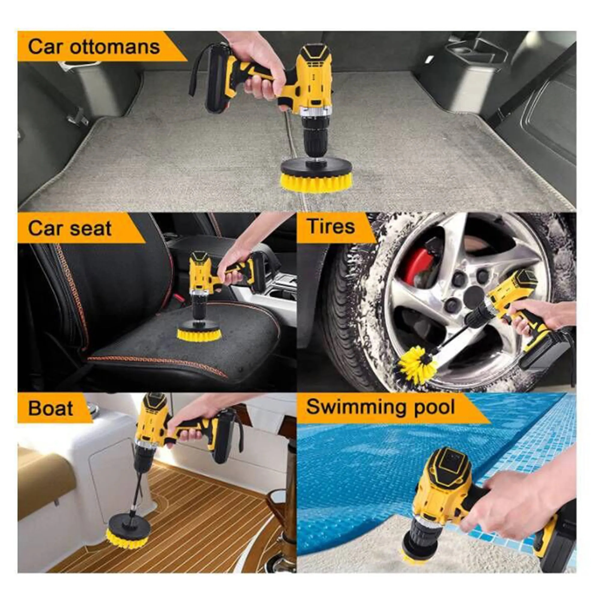 23 Piece Power Scrubber Drill Brush Attachment Set 3