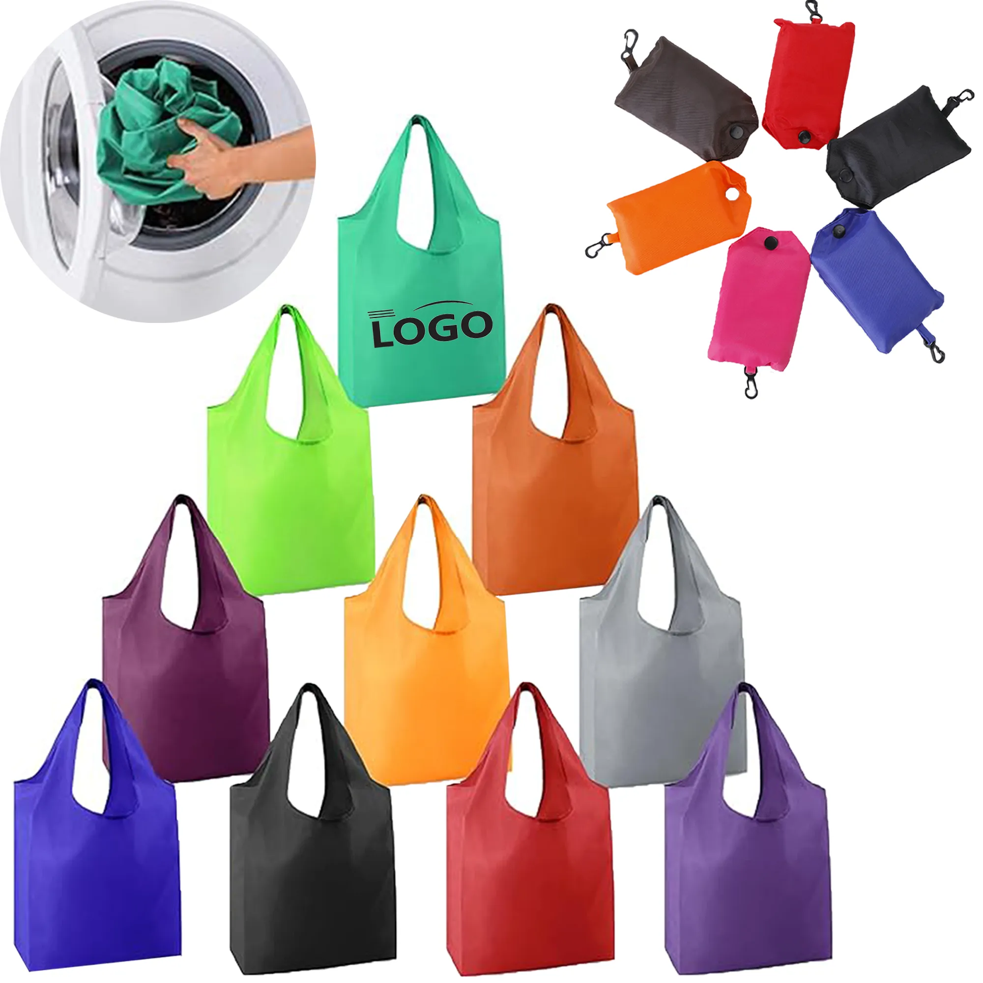 Multi-Color 190T Oxford Cloth Waterproof Shopping Bag, custom tote bag with logo imprint 2