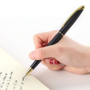 Gold Clip Metallic Retractable Cap Signing Pen 9