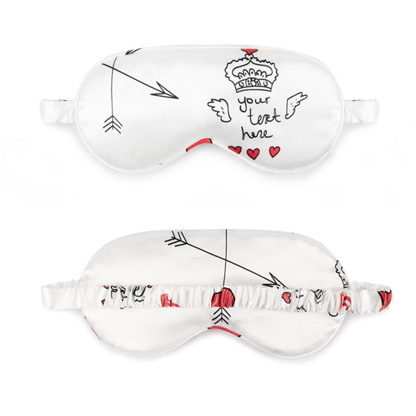 Patterned Imitation Silk Travel Sleep Eye Mask 4