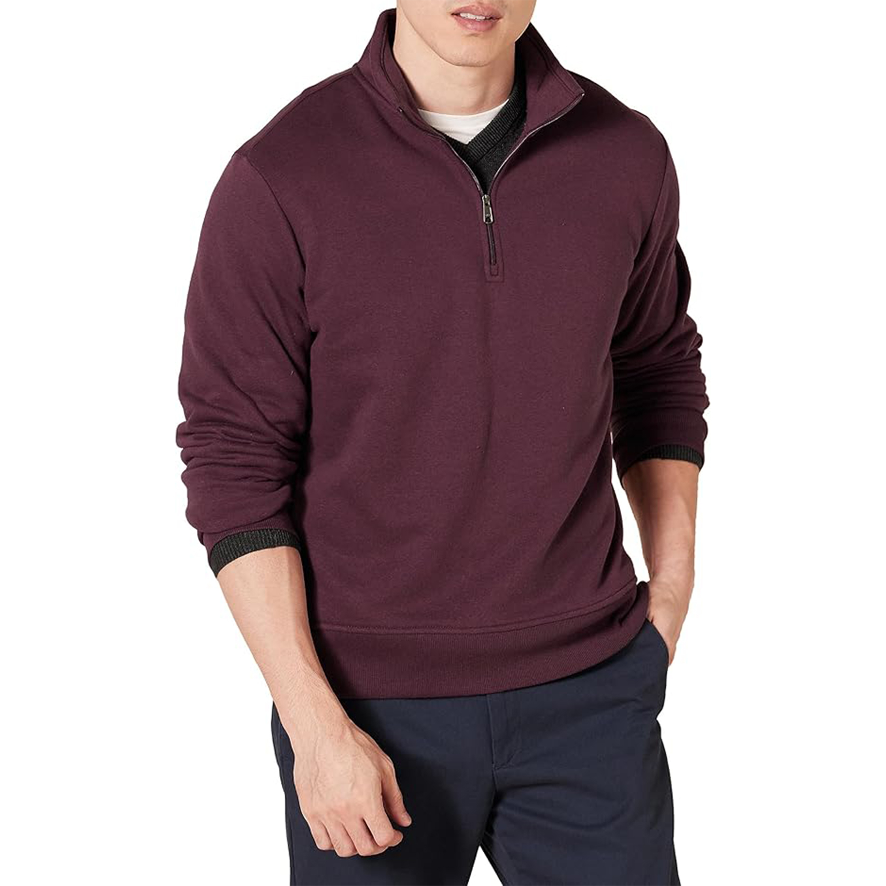 Men Quarter Zip Pullover Sweatshirt, custom hoodie or sweatshirt with logo imprint 20