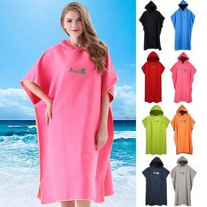 Adult Surf Beach Wet Suit Changing Towel Bath Robe Hooded Poncho 2