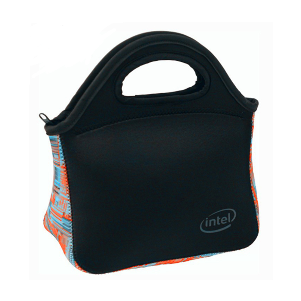 Zippered Neoprene Lunch Tote With Handle 2