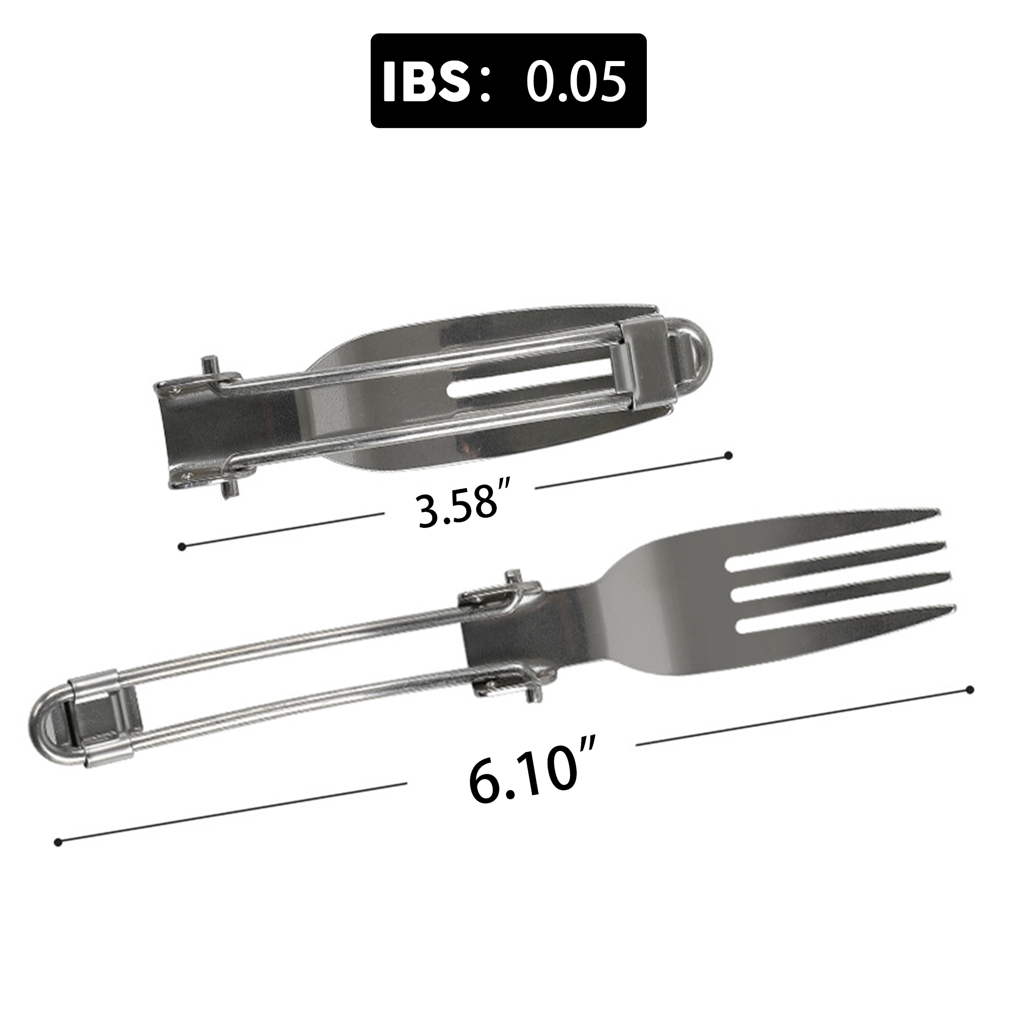 3 Pcs Foldable Stainless Steel Utensil Set 2