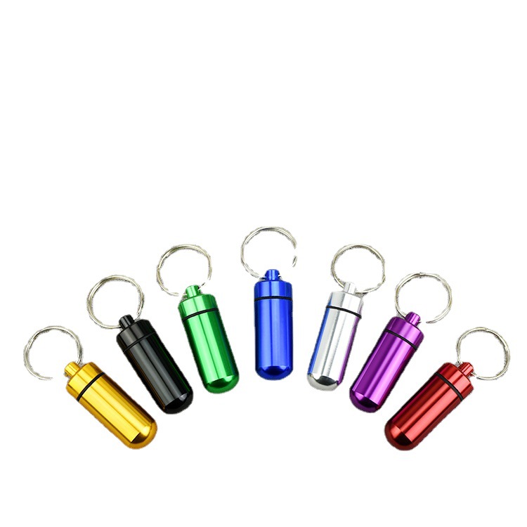 Aluminum Keychain Pill Holder for travelmade of Aluminum 3