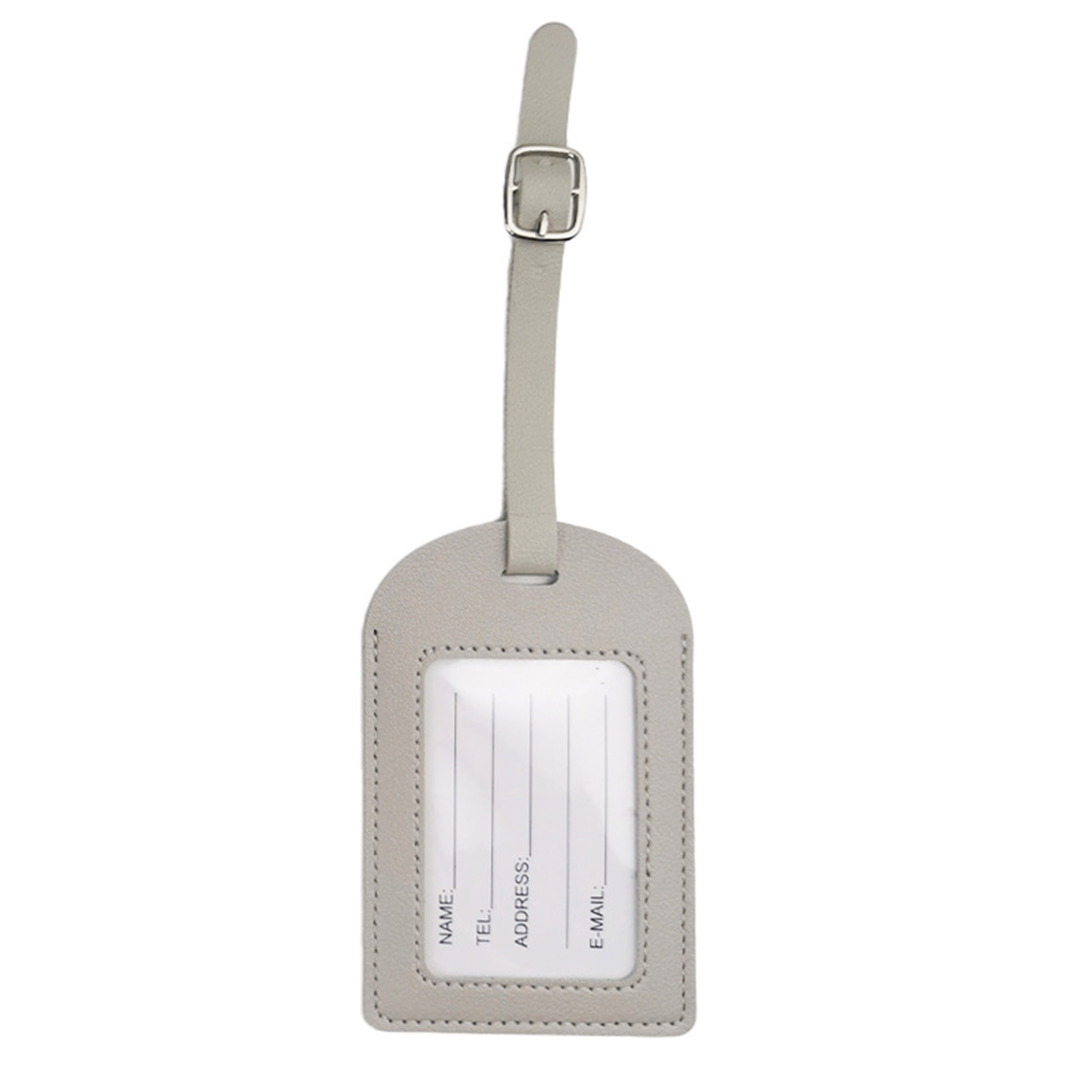 Debossed PU Leather Luggage Tag with Large Visable Window 13