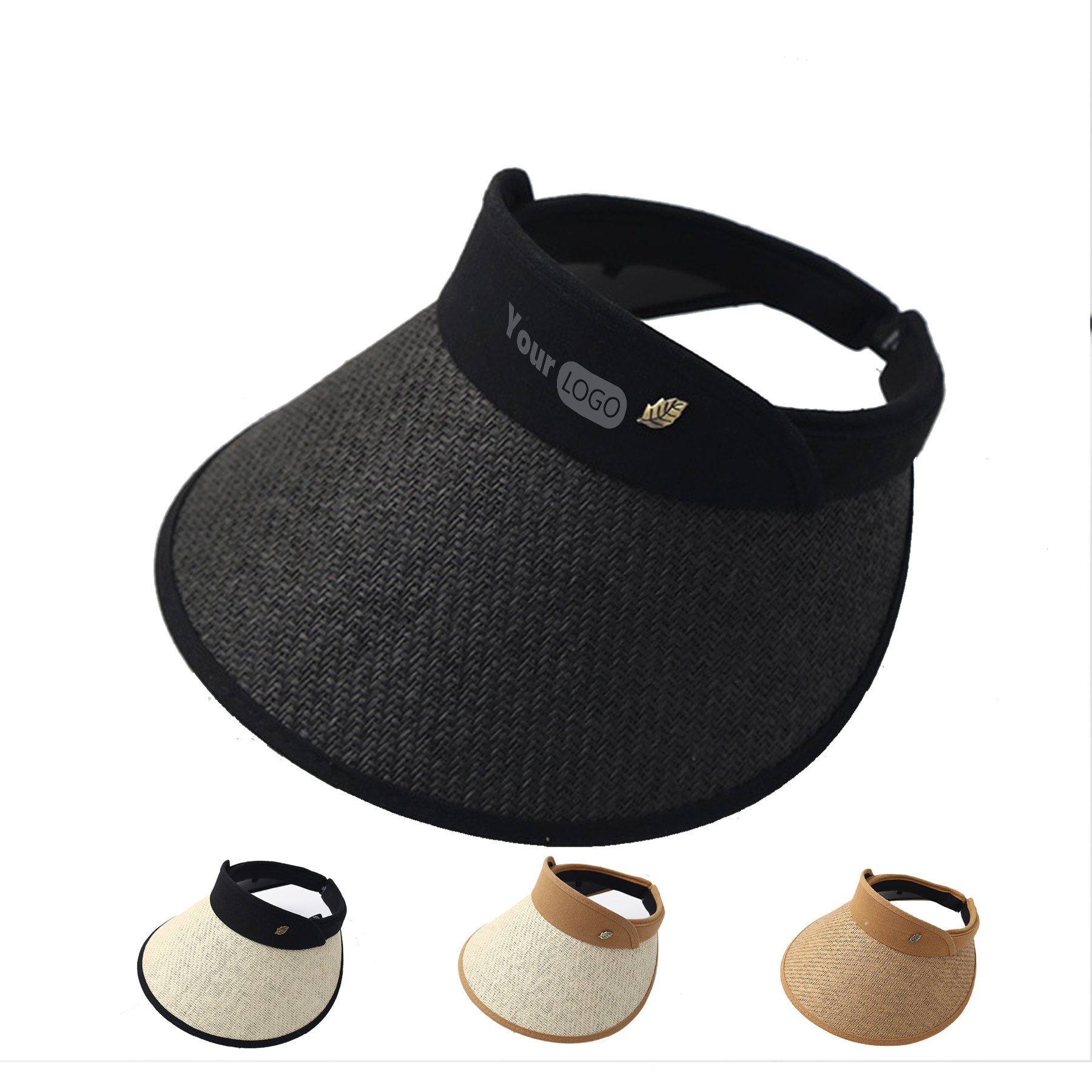 Jute Large brim shade straw hat 2