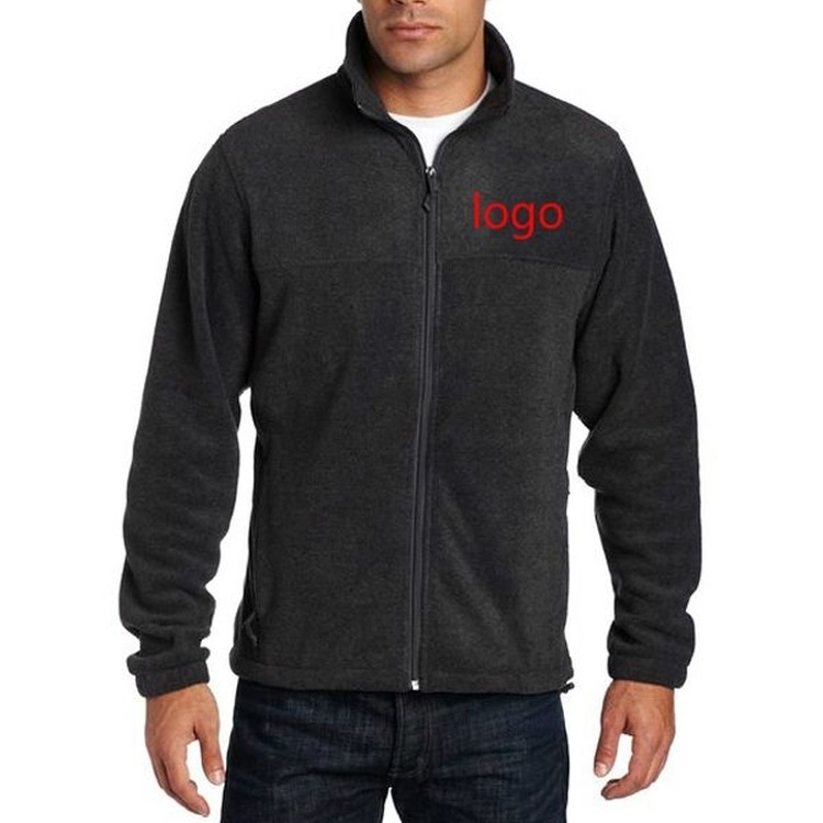 Simple Fleece Front-Zip Jacket with Standing Collar 2