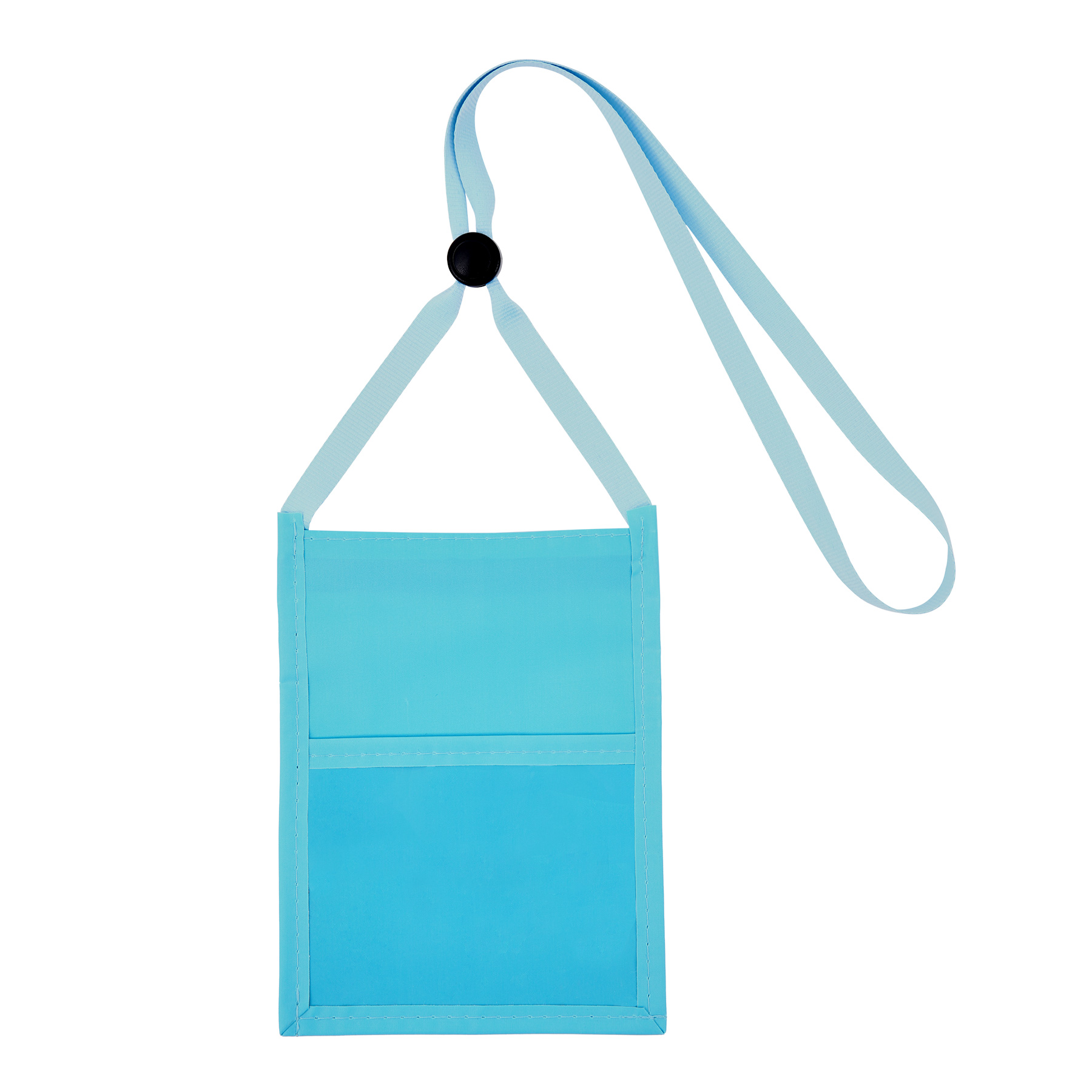 Premium Double Window Pouch Wallet With Lanyard W/Back Zipper And Phone Holder 2