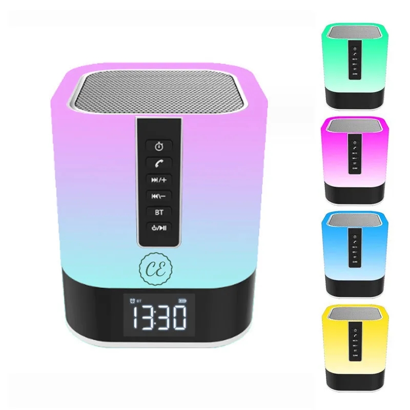 Night Lights Bluetooth Speaker with Alarm Clock 6
