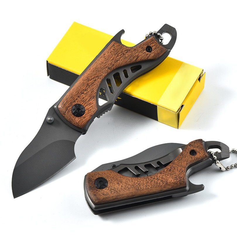 Stainless Steel Folding Pocket Knife with Bottle Opener 5