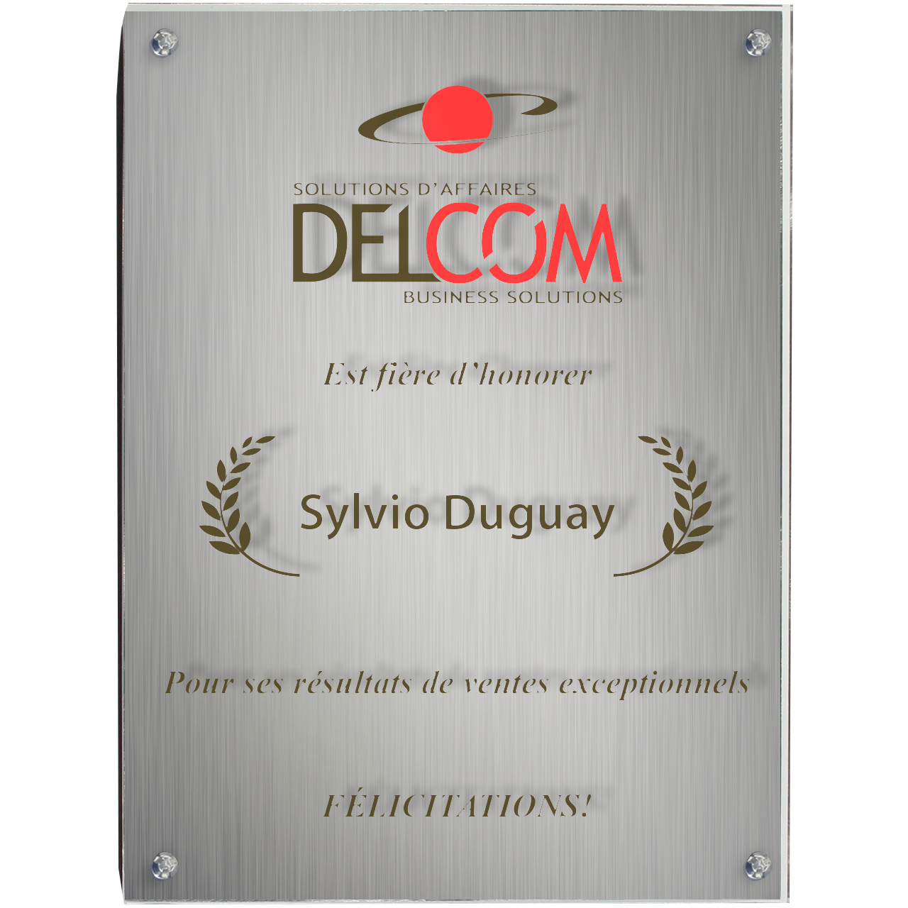 Aluminum Plaque (8"x 10"x 1") Screen-Printed