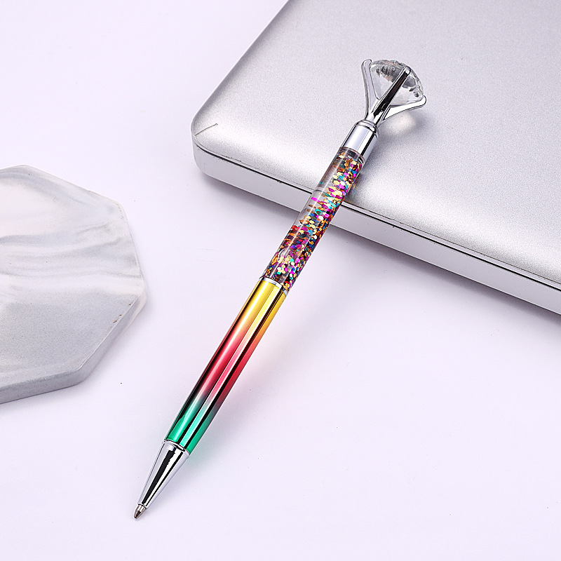 Dynamic Liquid Ball Pen with Crystal Diamond 4