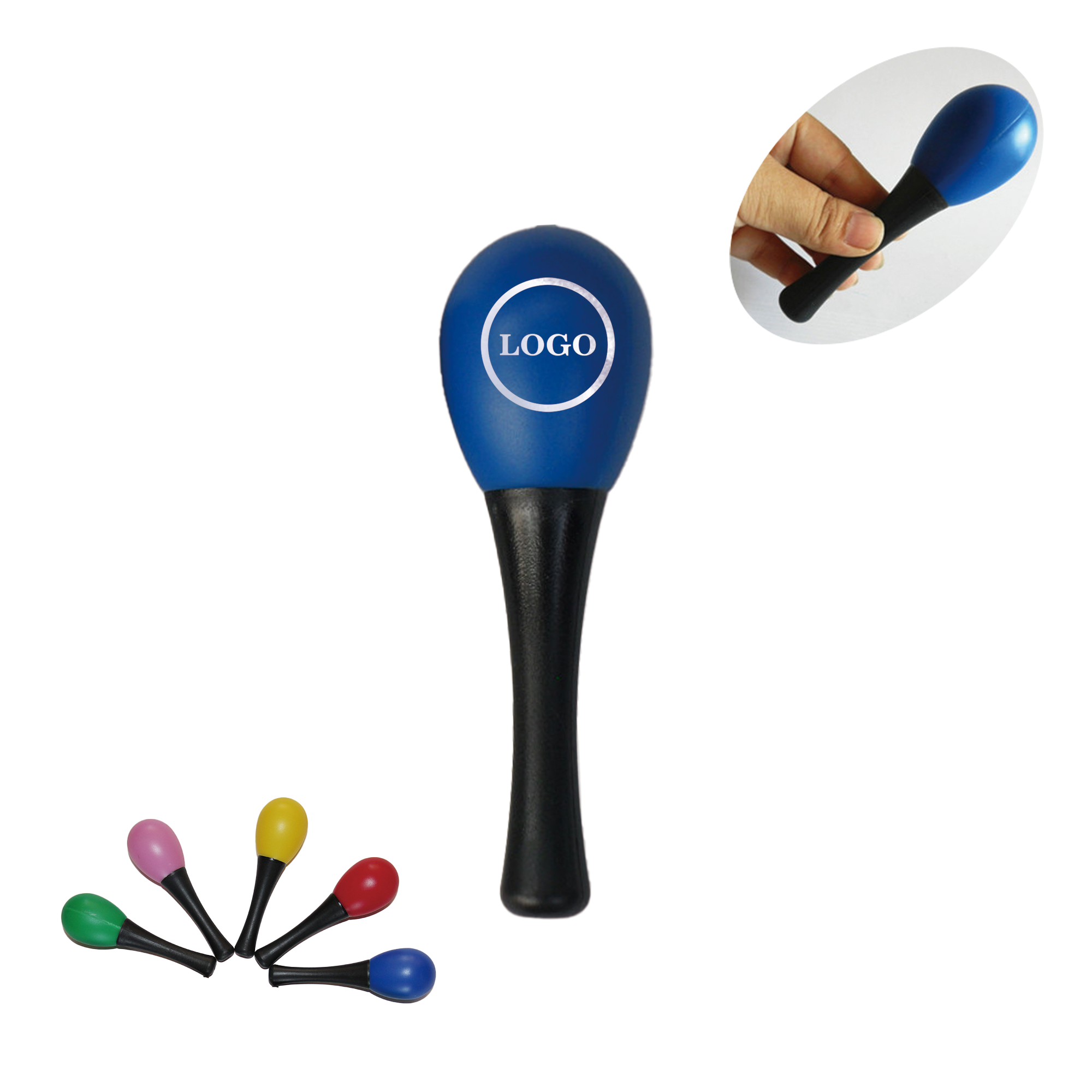 Plastic Maracas Rattles Sand Hammer 3