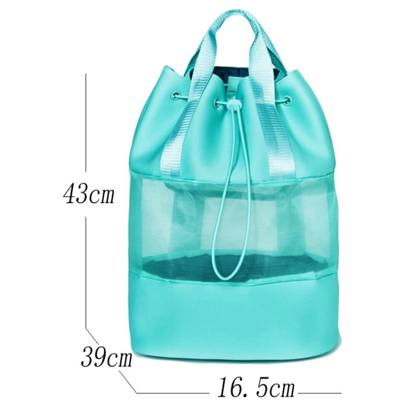 Large Beach Drawstring Backpack 2