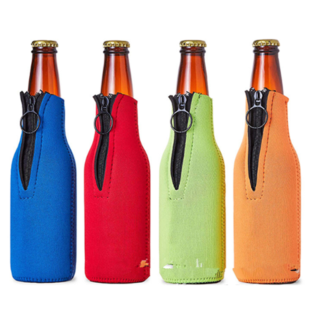 Zip-Up Neoprene Beer Bottle Sleeve Coolie 1