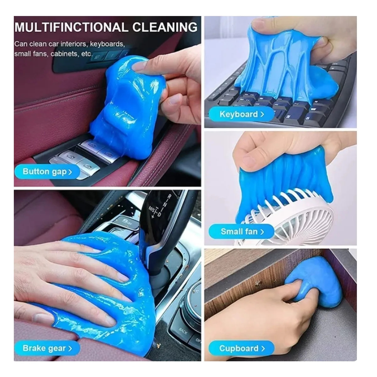Reusable Fragrance Non-Toxicity Canning Car Cleaning Gel 2