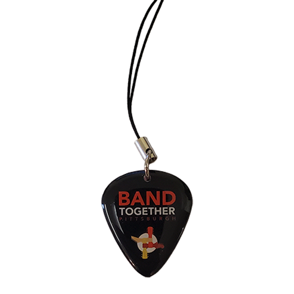 Novelty Pick with Double Sided Imprint with Black String Attachment 2