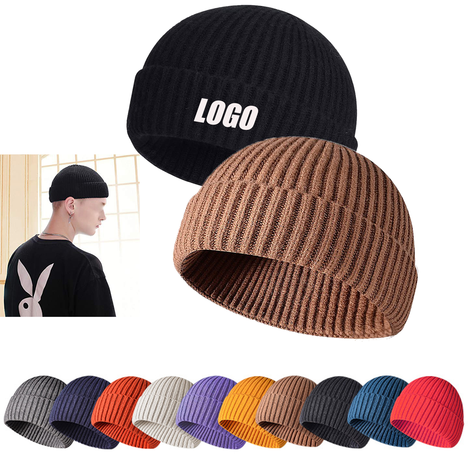 Unisex Short Knit Beanie Cap 2