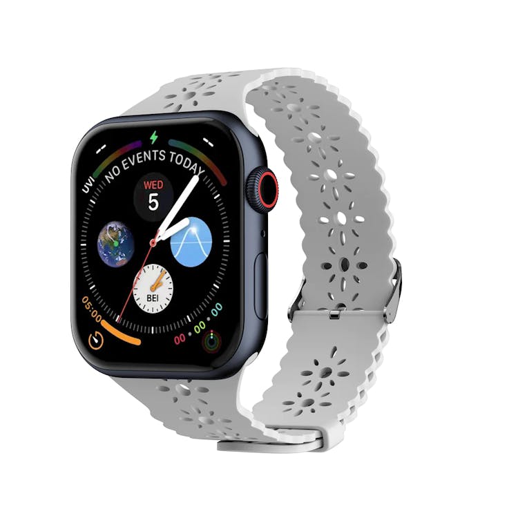 Apple Watch Lace Bands - Light Gray Silicone 38mm/40mm/41mm 2