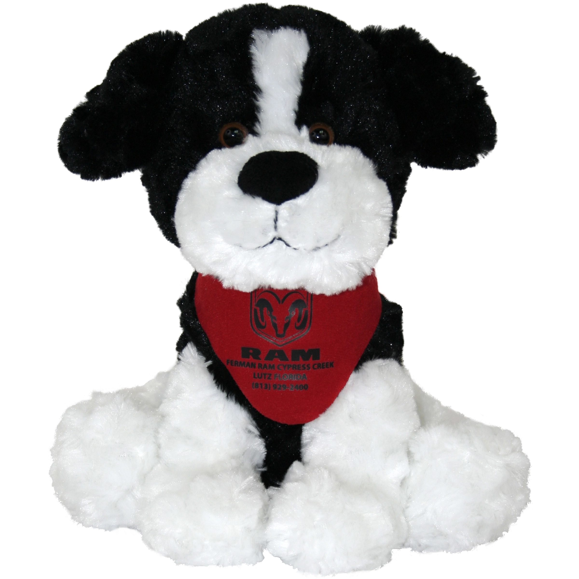 10" Large Sitting Dog - Black & White