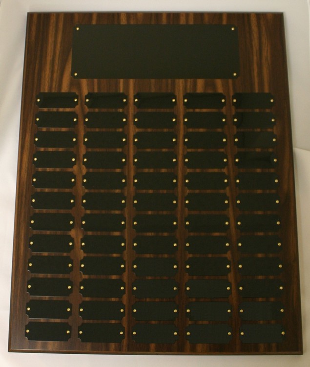 60 Plate Walnut Finish Perpetual Plaques 2