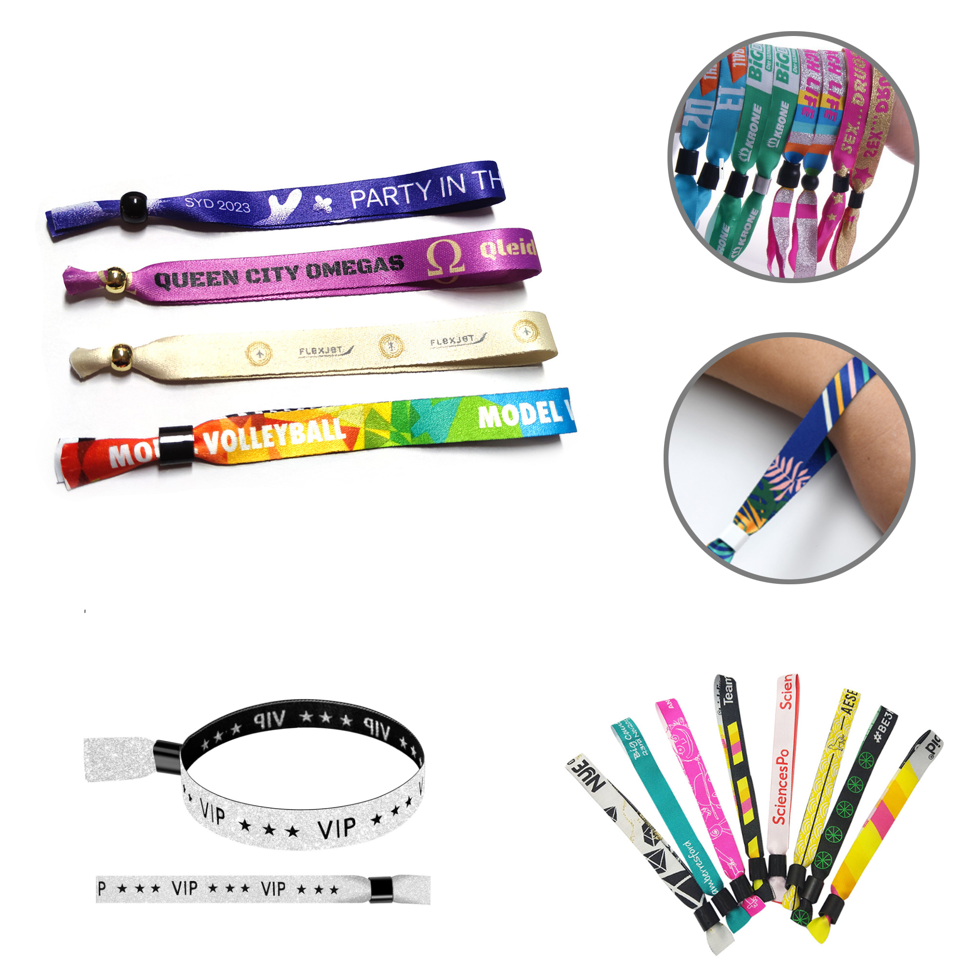 MOQ100 Event Wristbands For Music Festivals 1