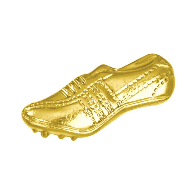 Track Athletic Shoe Bright Gold Chenille Lapel Pin