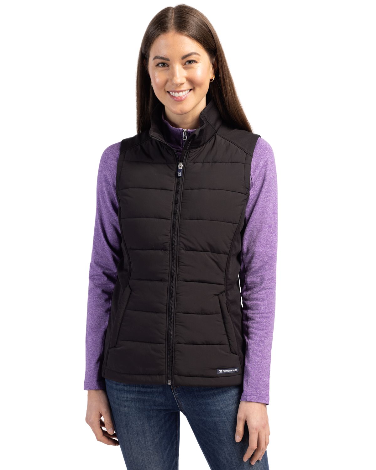 Evoke Hybrid Softshell Recycled Womens Full Zip Vest
