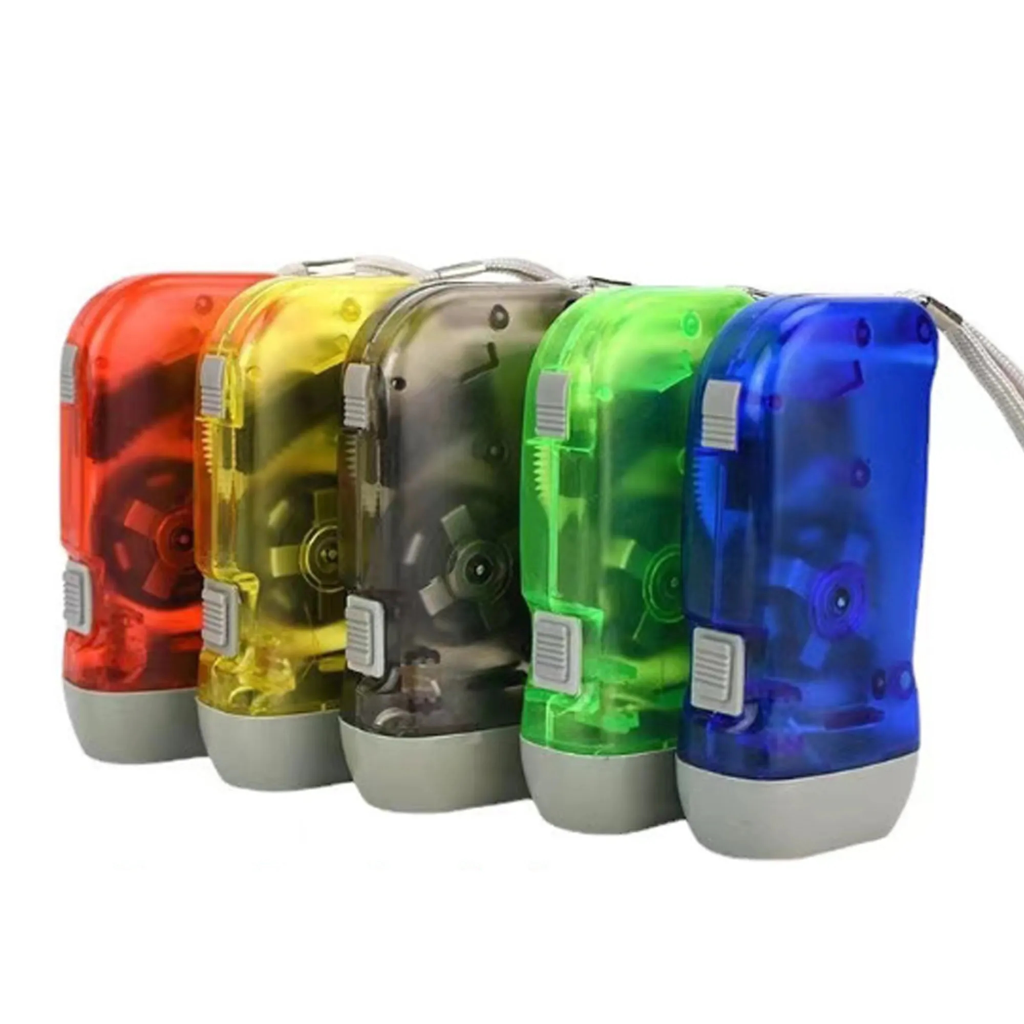 Hand-Crank LED Flashlight With Wrist Band 3