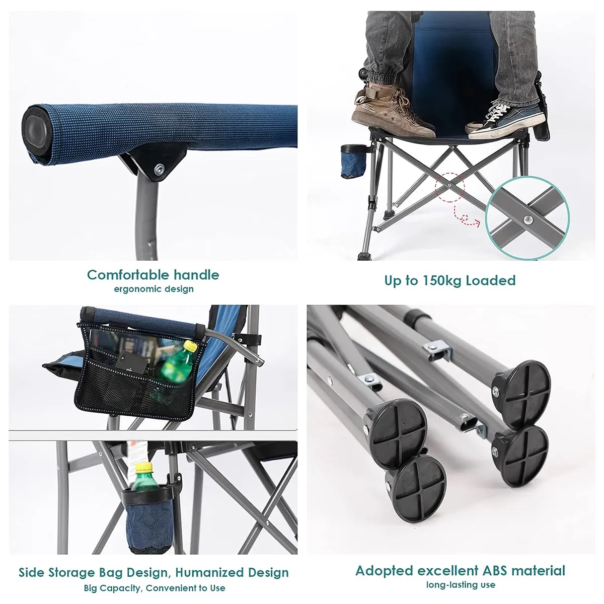 Folding Outdoor Camping Chair with carry Bag and Cup Holder 3