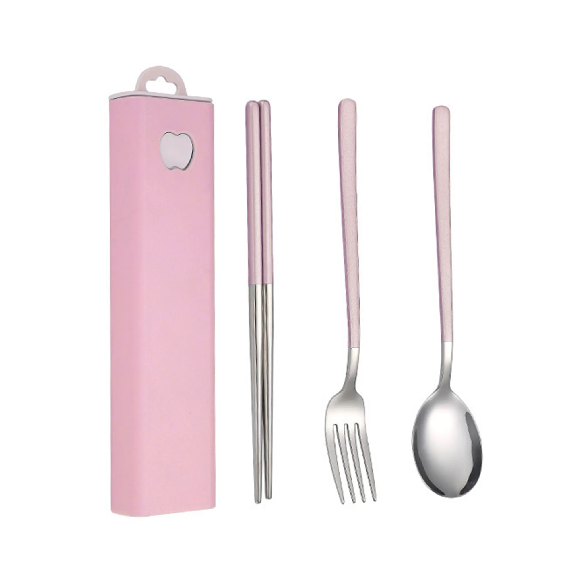 3pcs Stainless Steel Chopsticks Fork Spoon Set 4