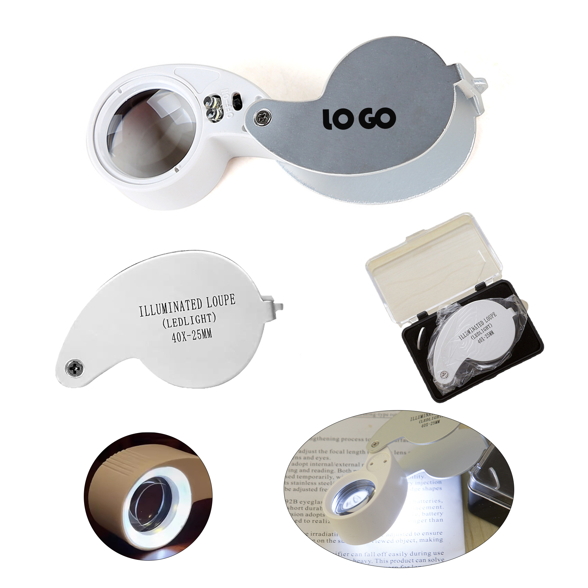 40x Illuminated Jewelry Magnifying Glass 1
